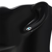 Turquoise Evil Eye Stud Silver Earrings, e331